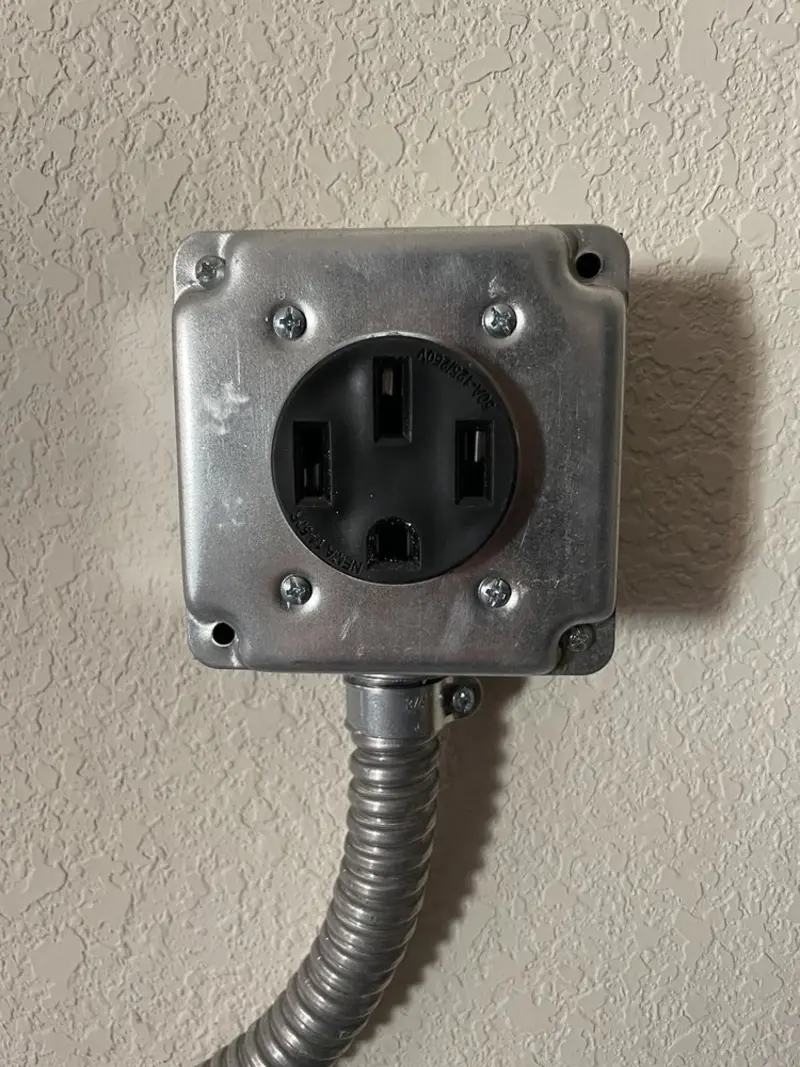 NEMA 14-50 outlet installed for Electrical Panel Upgrade in Whiting
